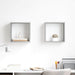 Rafturi de perete cub, 2 buc., gri beton, 30x15x30 cm - WALTI WALTI