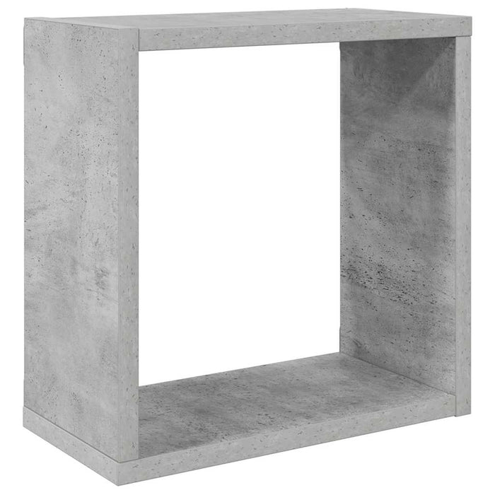 Rafturi de perete cub, 4 buc., gri beton, 30x15x30 cm - WALTI WALTI