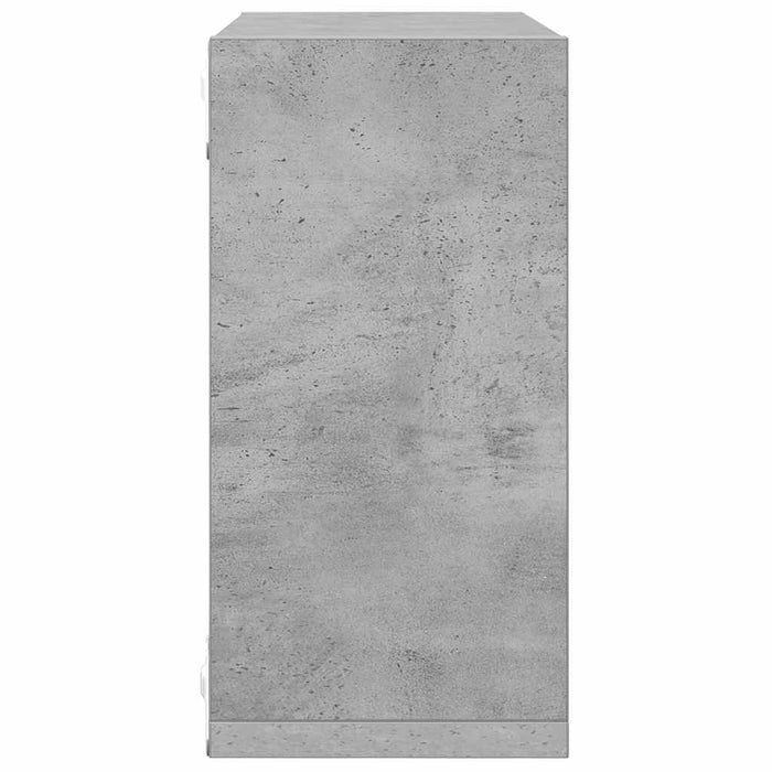 Rafturi de perete cub, 4 buc., gri beton, 30x15x30 cm - WALTI WALTI