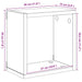 Rafturi de perete cub, 4 buc., gri beton, 30x15x30 cm - WALTI WALTI