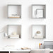 Rafturi de perete cub, 4 buc., gri beton, 30x15x30 cm - WALTI WALTI
