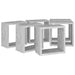 Rafturi de perete cub, 6 buc., gri beton, 30x15x30 cm - WALTI WALTI