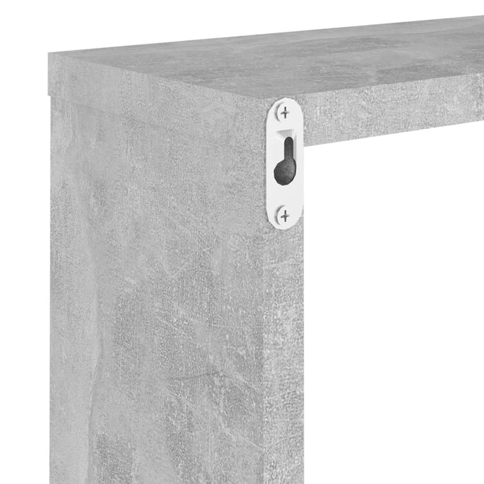 Rafturi de perete cub, 6 buc., gri beton, 30x15x30 cm - WALTI WALTI