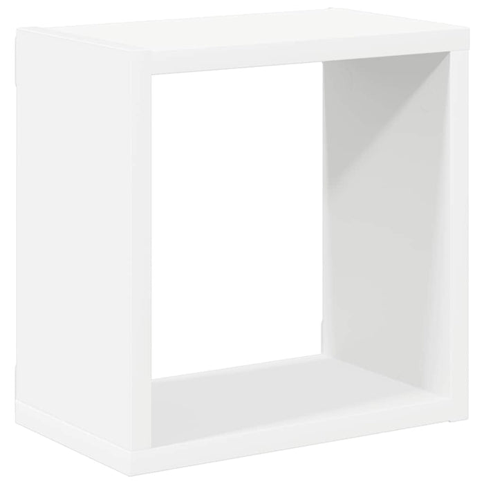 Rafturi de perete cub, 4 buc., alb, 26x15x26 cm - WALTI WALTI