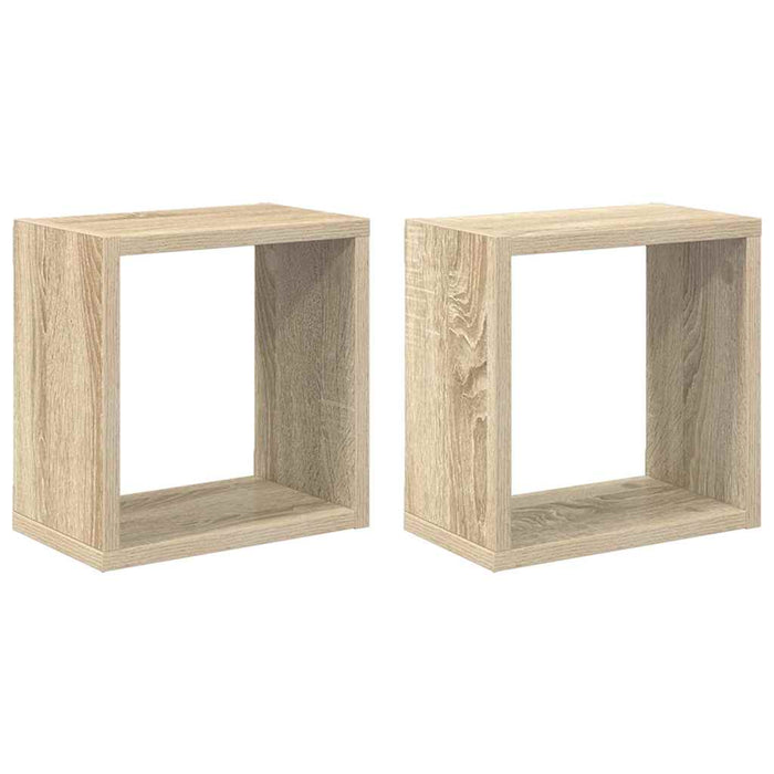 Rafturi de perete cub 2 buc. stejar sonoma 26x15x26 cm - WALTI WALTI