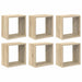 Rafturi de perete cub 6 buc. stejar sonoma 26x15x26 cm - WALTI WALTI