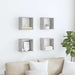 Rafturi de perete cub, 4 buc., gri beton, 26x15x26 cm - WALTI WALTI