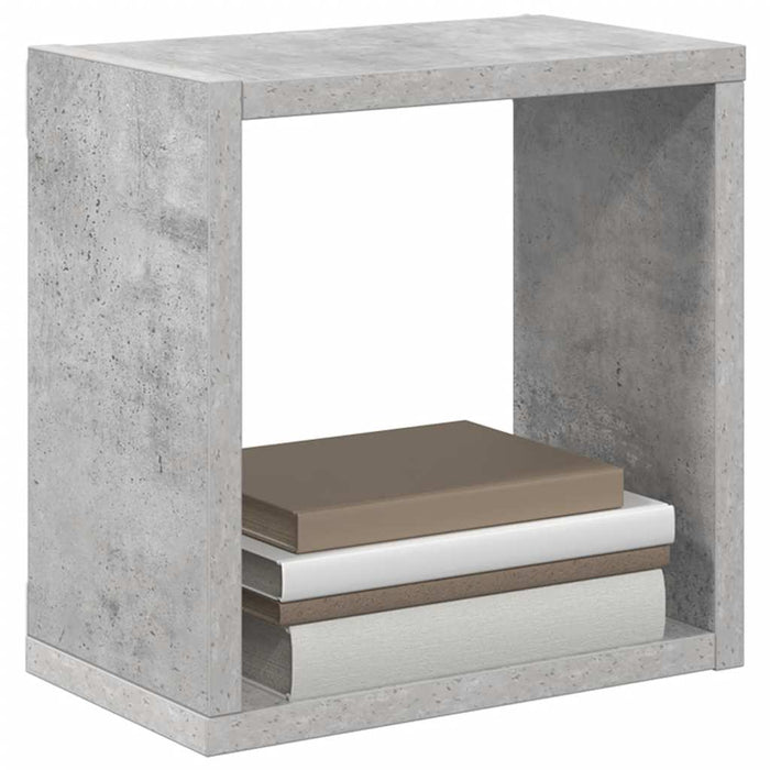 Rafturi de perete cub, 4 buc., gri beton, 26x15x26 cm - WALTI WALTI