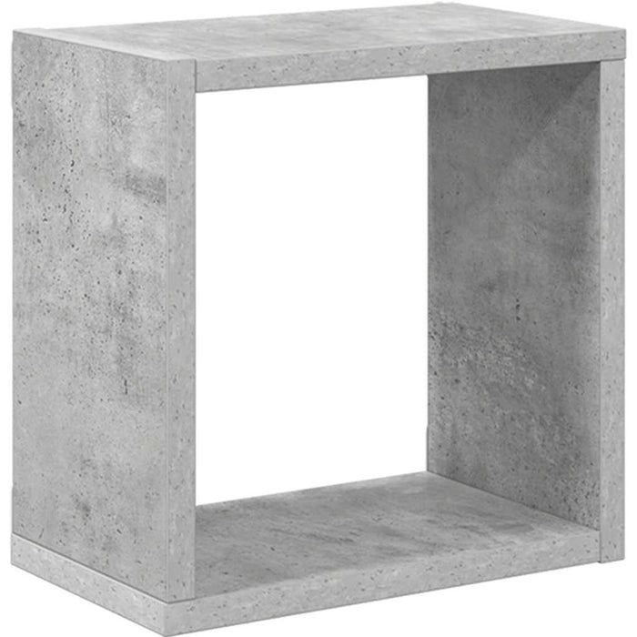 Rafturi de perete cub, 4 buc., gri beton, 26x15x26 cm - WALTI WALTI