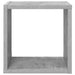 Rafturi de perete cub, 4 buc., gri beton, 26x15x26 cm - WALTI WALTI