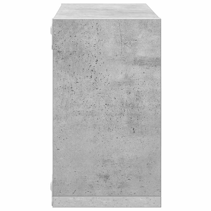 Rafturi de perete cub, 4 buc., gri beton, 26x15x26 cm - WALTI WALTI