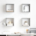 Rafturi de perete cub, 4 buc., gri beton, 26x15x26 cm - WALTI WALTI
