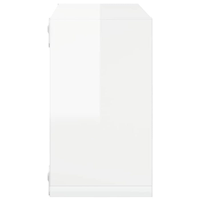 Rafturi de perete cub, 2 buc., alb extralucios, 26x15x26 cm WALTI