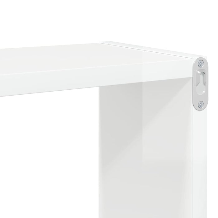 Rafturi de perete cub, 2 buc., alb extralucios, 26x15x26 cm WALTI