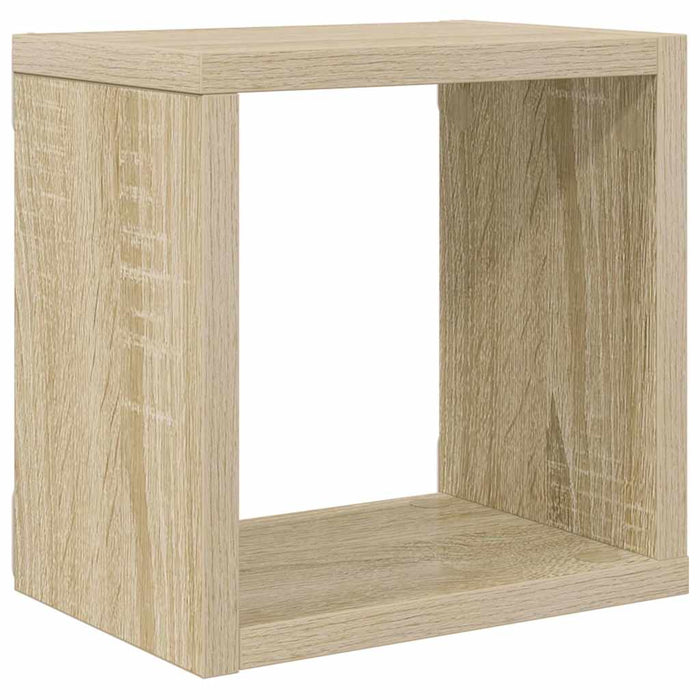 Rafturi de perete cub 6 buc. alb și stejar sonoma 22x15x22 cm WALTI