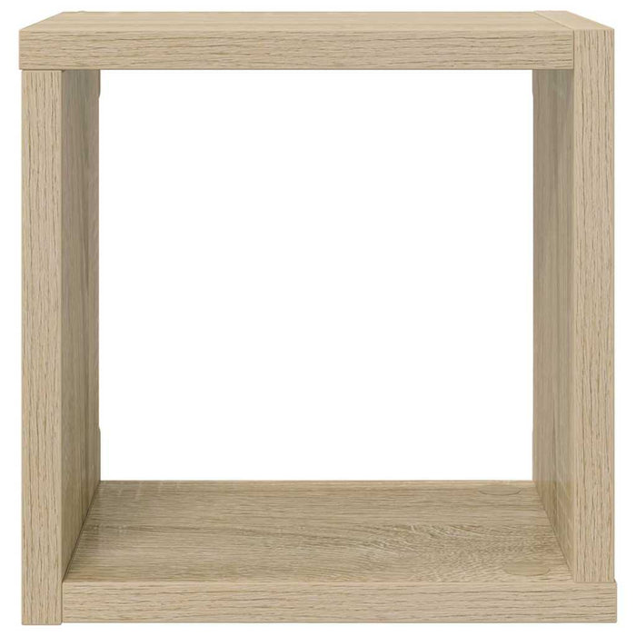 Rafturi de perete cub 6 buc. alb și stejar sonoma 22x15x22 cm WALTI