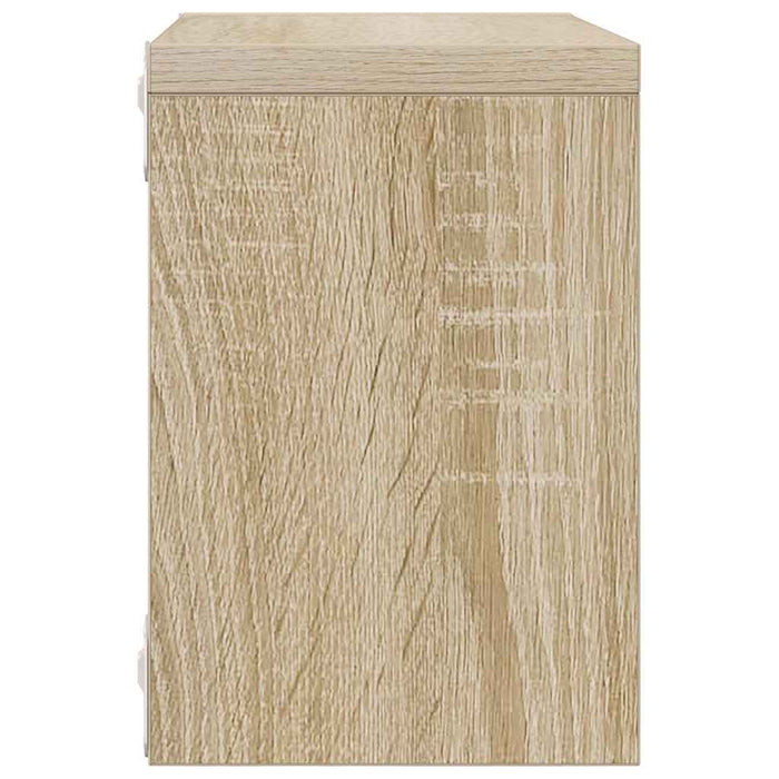 Rafturi de perete cub 6 buc. alb și stejar sonoma 22x15x22 cm WALTI