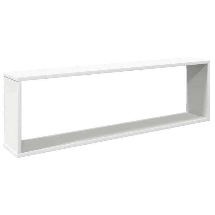 Rafturi de perete cub, 4 buc., alb, 100x15x30cm lemn prelucrat WALTI