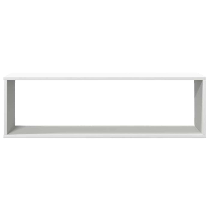 Rafturi de perete cub, 4 buc., alb, 100x15x30cm lemn prelucrat WALTI