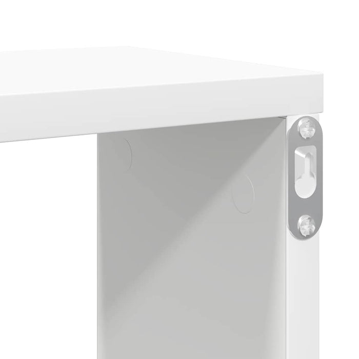 Rafturi de perete cub, 4 buc., alb, 100x15x30cm lemn prelucrat WALTI