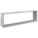 Rafturi de perete cub, 2 buc., gri beton, 100x15x30 cm, PAL - WALTI WALTI