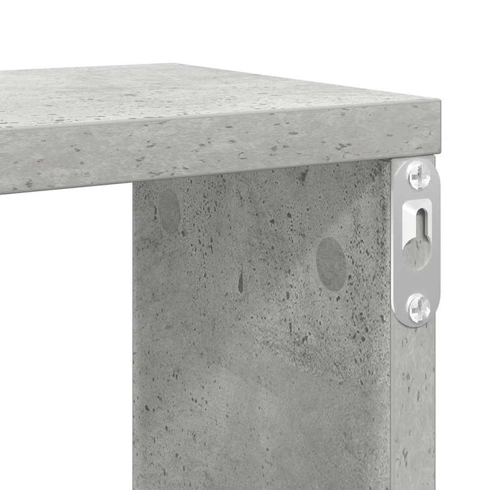 Rafturi de perete cub, 2 buc., gri beton, 100x15x30 cm, PAL - WALTI WALTI