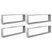 Rafturi de perete cub, 4 buc., gri beton, 100x15x30 cm, PAL - WALTI WALTI
