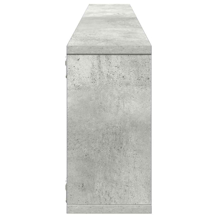 Rafturi de perete cub, 4 buc., gri beton, 100x15x30 cm, PAL - WALTI WALTI