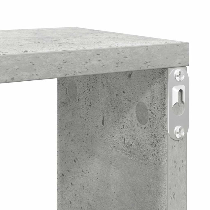 Rafturi de perete cub, 4 buc., gri beton, 100x15x30 cm, PAL - WALTI WALTI