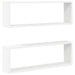 Rafturi de perete cub, 2 buc., alb, 80x15x26,5cm lemn prelucrat - WALTI WALTI