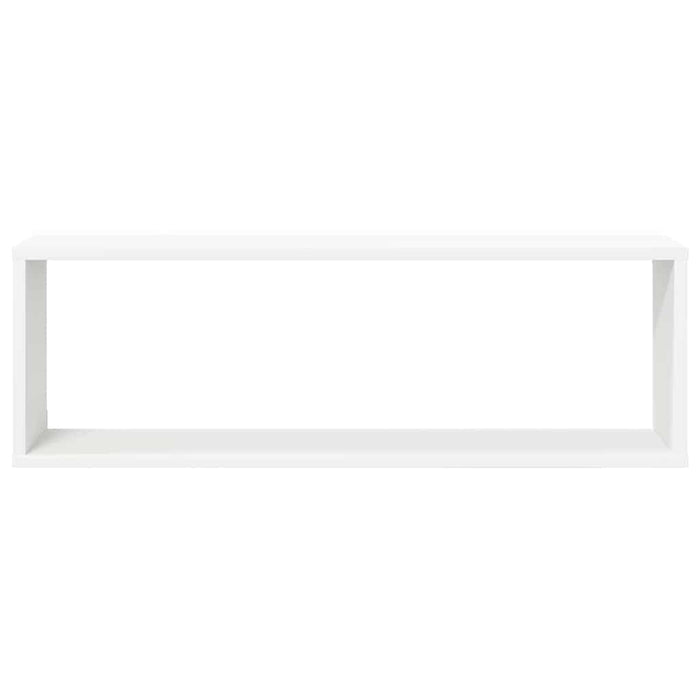 Rafturi de perete cub, 2 buc., alb, 80x15x26,5cm lemn prelucrat - WALTI WALTI