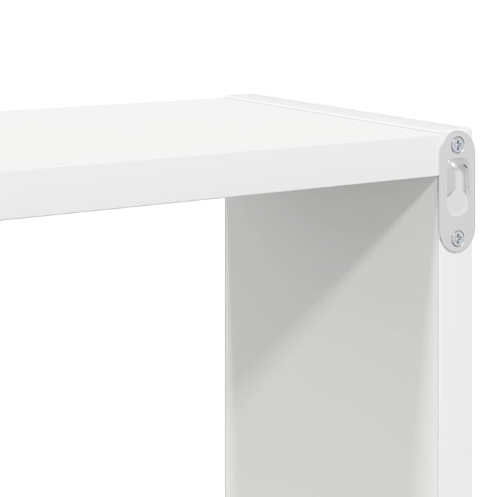 Rafturi de perete cub, 2 buc., alb, 80x15x26,5cm lemn prelucrat - WALTI WALTI