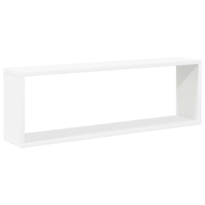 Rafturi de perete cub, 4 buc., alb, 80x15x26,5cm lemn prelucrat WALTI