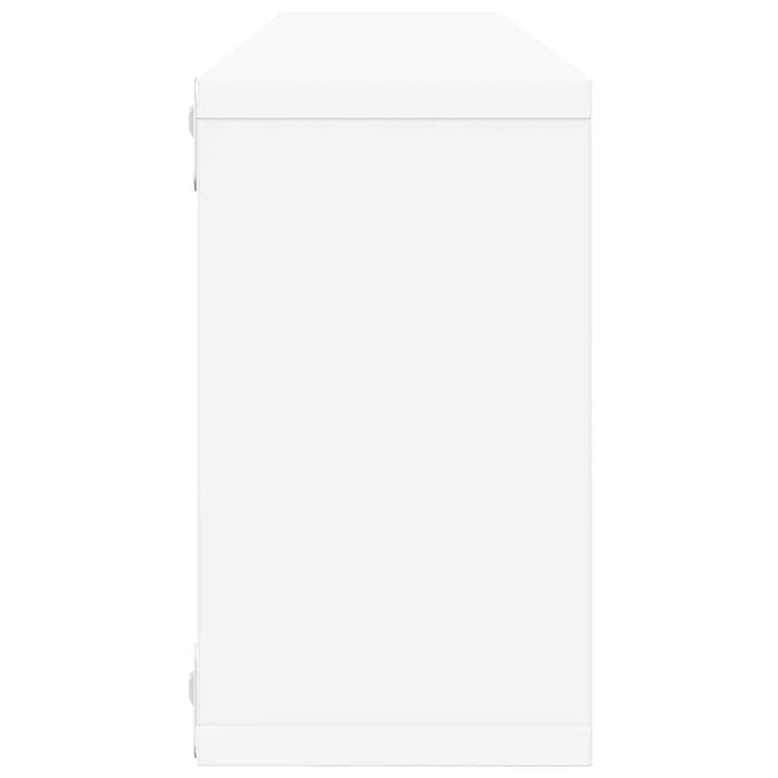 Rafturi de perete cub, 4 buc., alb, 80x15x26,5cm lemn prelucrat WALTI
