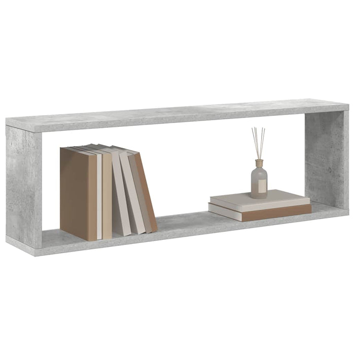 Rafturi de perete cub, 2 buc., gri beton, 80x15x26,5 cm, PAL - WALTI WALTI
