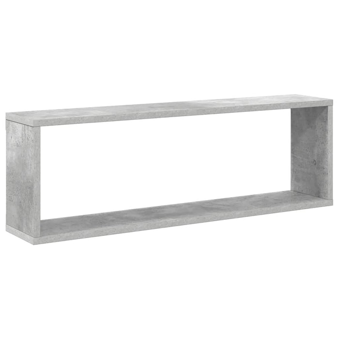 Rafturi de perete cub, 2 buc., gri beton, 80x15x26,5 cm, PAL - WALTI WALTI