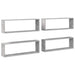 Rafturi de perete cub, 4 buc., gri beton, 80x15x26,5 cm, PAL - WALTI WALTI
