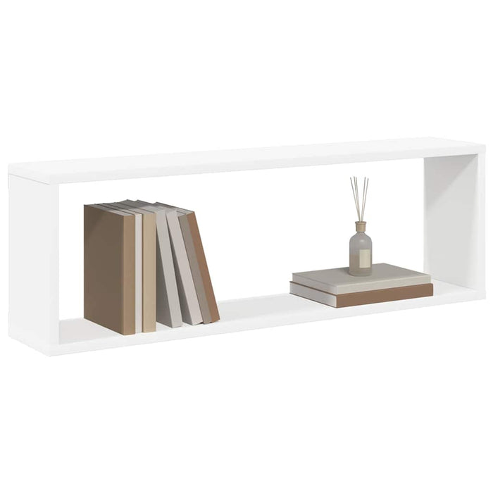 Raft de perete cub 4 buc. alb&stejar sonoma 80x15x26,5 cm PAL WALTI
