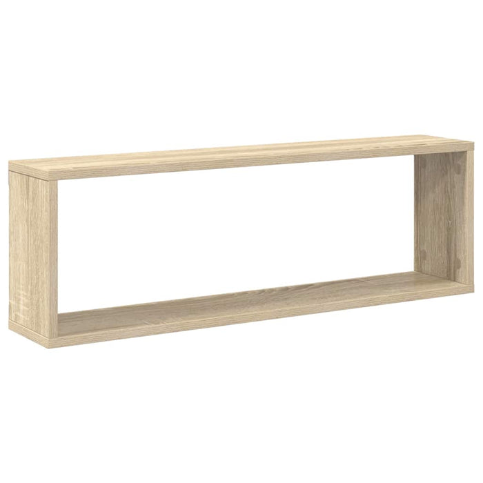 Raft de perete cub 4 buc. alb&stejar sonoma 80x15x26,5 cm PAL WALTI