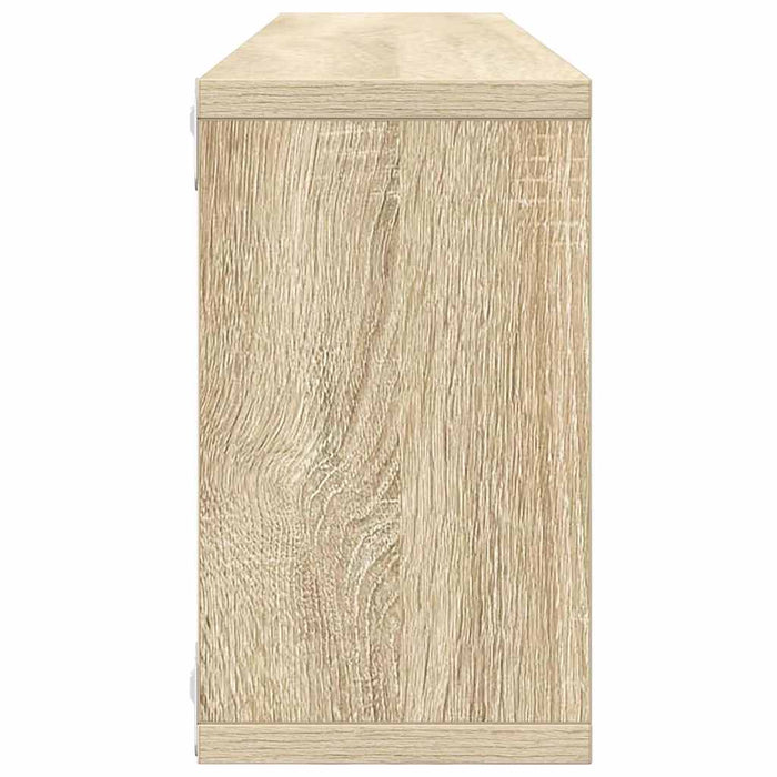 Raft de perete cub 4 buc. alb&stejar sonoma 80x15x26,5 cm PAL WALTI