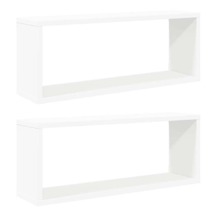 Rafturi de perete cub 2 bucăți alb 60x15x23 cm lemn prelucrat - WALTI WALTI
