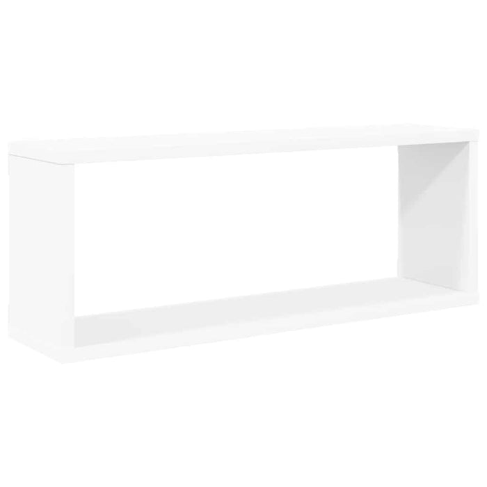 Rafturi de perete cub, 4 buc., alb, 60x15x23 cm, lemn prelucrat WALTI