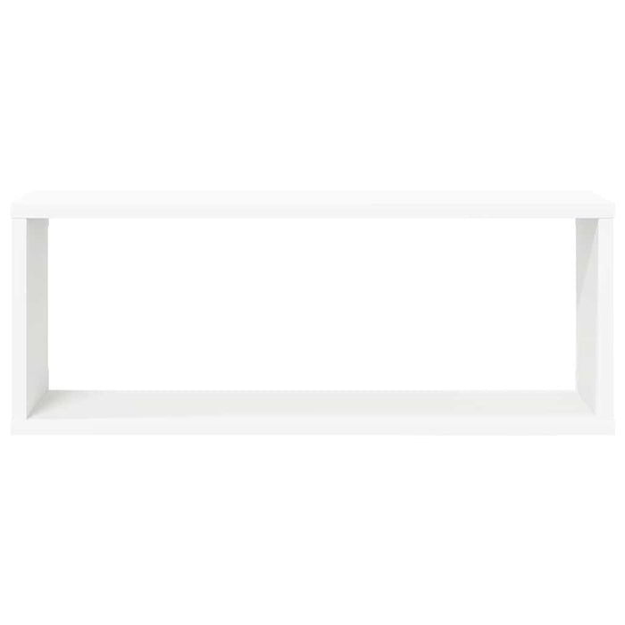 Rafturi de perete cub, 4 buc., alb, 60x15x23 cm, lemn prelucrat WALTI