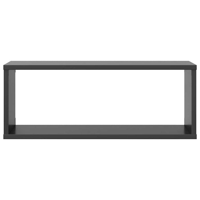 Rafturi de perete cub, 4 buc, gri, 60x15x23 cm, PAL WALTI
