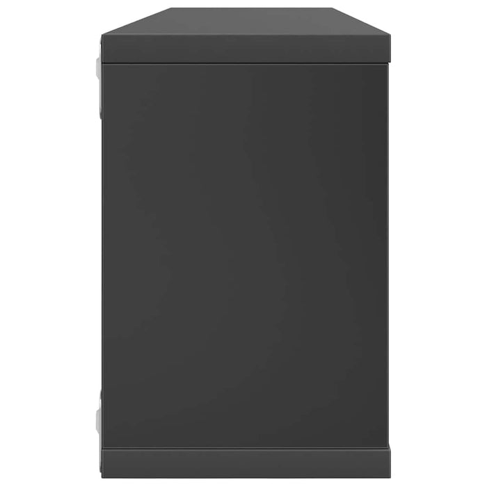 Rafturi de perete cub, 4 buc, gri, 60x15x23 cm, PAL WALTI