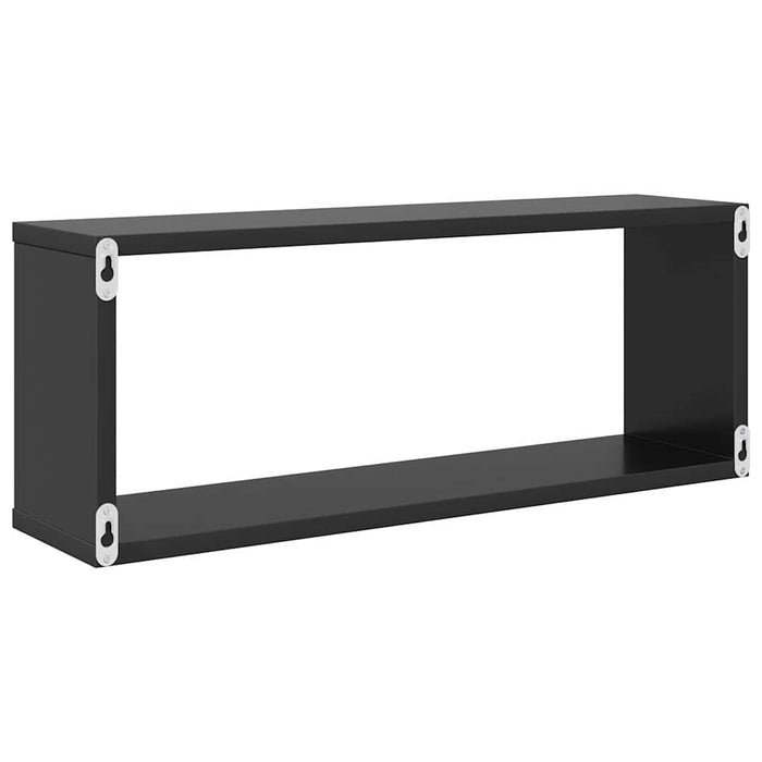 Rafturi de perete cub, 4 buc, gri, 60x15x23 cm, PAL WALTI