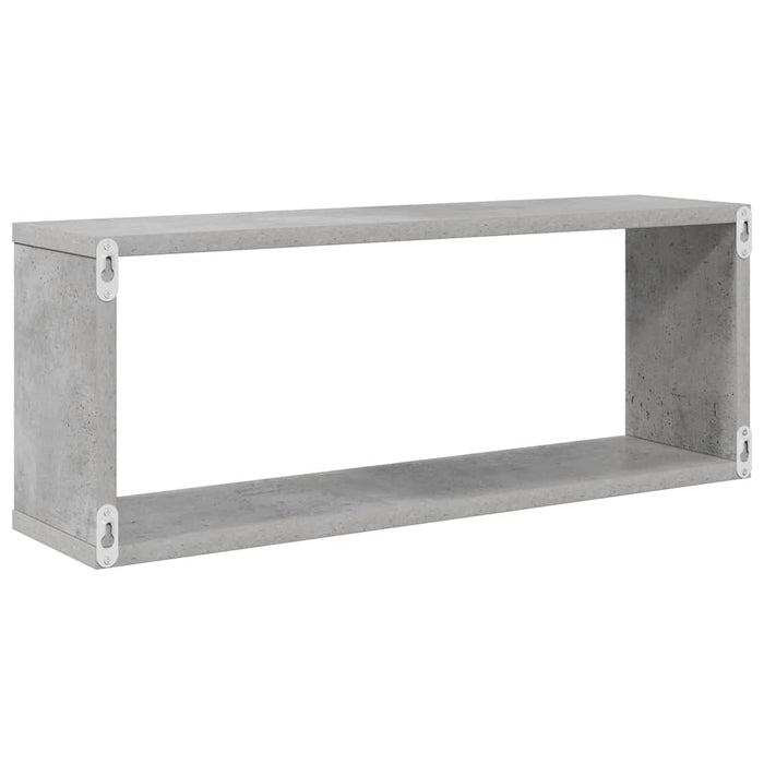 Rafturi de perete cub, 2 buc, gri beton, 60x15x23 cm, PAL - WALTI WALTI