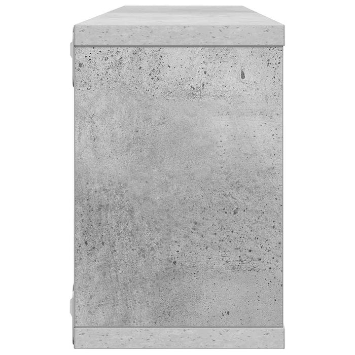 Rafturi de perete cub, 4 buc, gri beton, 60x15x23 cm, PAL - WALTI WALTI