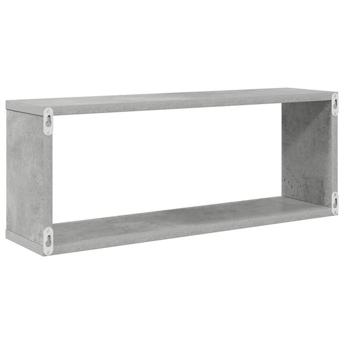 Rafturi de perete cub, 4 buc, gri beton, 60x15x23 cm, PAL - WALTI WALTI