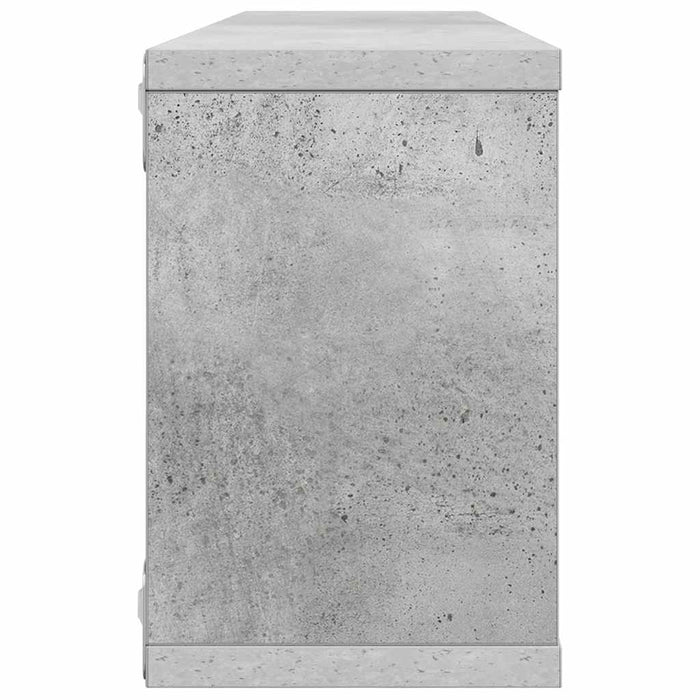 Rafturi de perete cub, 6 buc, gri beton, 60x15x23 cm, PAL - WALTI WALTI